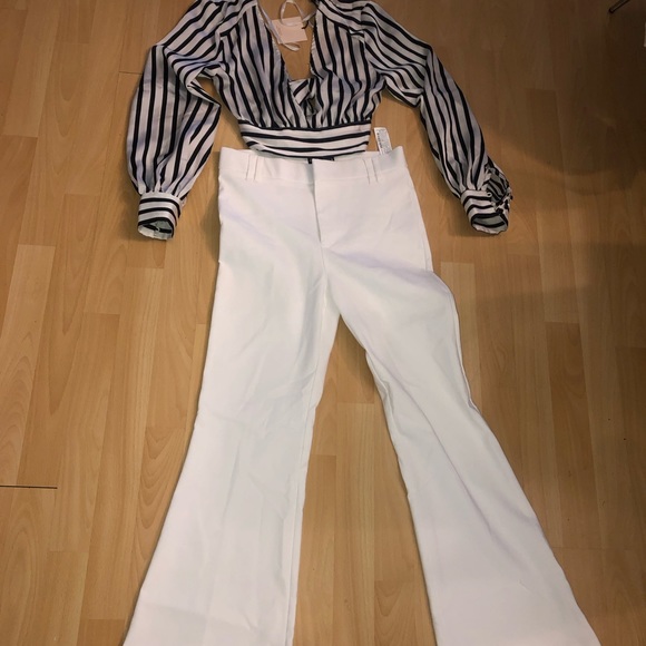 SUPERDOWN-Black and white blouse- Medium - Picture 3 of 3